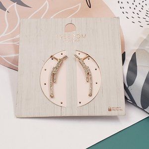 Freedom at TOPSHOP, gold rhinestone clear jeweled topper earrings from Nordstrom